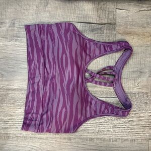 Bombshell Sportswear Purple Zebra Sports Bra